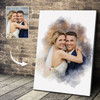 Personalised Watercolour Portrait From Photo, Custom Anniversary Gift, Framed Print Canvas