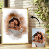 Wedding Anniversary Gift, Watercolour Portrait From Photo, Framed Print Canvas Art