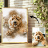 Custom Watercolour Portrait From Photo Personalised Gift, Family, Couple Or Pet