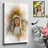 Personalised Holy Communion Watercolour Portrait From Your Photo Custom Gift, Print Or Canvas