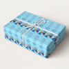 Personalised Wrapping Paper Kids Birthday Dark Blue Frozen Custom Gift Wrap