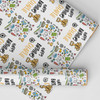 Personalised Wrapping Paper Kids Birthday Football Doodles Boys Custom Gift Wrap