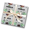 Personalised Wrapping Paper Kids Birthday Football Grey Photo Custom Gift Wrap