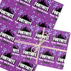 Personalised Wrapping Paper Kids Birthday Fortnite Boys Purple Custom Gift Wrap