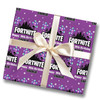 Personalised Wrapping Paper Kids Birthday Fortnite Boys Purple Custom Gift Wrap