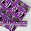 Personalised Wrapping Paper Kids Birthday Fortnite Purple Custom Gift Wrap