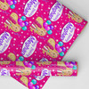 Personalised Wrapping Paper Kids Birthday Girls Barbie Pink Custom Gift Wrap