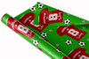 Personalised Wrapping Paper Kids Birthday Green Football Custom Gift Wrap