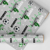 Personalised Wrapping Paper Kids Birthday Boys Photo Football Custom Gift Wrap