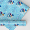 Personalised Wrapping Paper Kids Birthday Light Blue Frozen Custom Gift Wrap