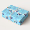 Personalised Wrapping Paper Kids Birthday Light Blue Frozen Custom Gift Wrap