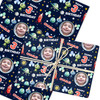 Personalised Wrapping Paper Kids Birthday Aliens Space Photo Custom Gift-Wrap