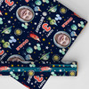 Personalised Wrapping Paper Kids Birthday Aliens Space Photo Custom Gift-Wrap