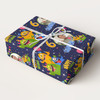 Personalised Wrapping Paper Kids Birthday Navy Monsters Photo Custom Gift Wrap