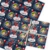 Personalised Wrapping Paper Kids Birthday Navy Spiderman Boys Custom Gift Wrap
