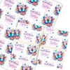 Personalised Wrapping Paper Kids Birthday Pink & Butterflies Custom Gift Wrap