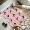 Personalised Wrapping Paper Kids Birthday Pink & Gold Girls Custom Gift Wrap