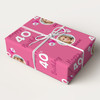 Personalised Wrapping Paper 40th Birthday For Her Pink Custom Gift Wrap