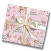 Personalised Wrapping Paper Kids Birthday Pink Animals Girls Custom Gift Wrap