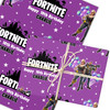 Personalised Wrapping Paper Kids Birthday Purple Fortnite Custom Gift-Wrap