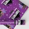 Personalised Wrapping Paper Kids Birthday Purple Fortnite Custom Gift-Wrap