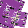 Personalised Wrapping Paper Birthday Purple Fortnite Kids Custom Gift Wrap