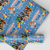 Personalised Wrapping Paper Kids Birthday Roblox Blue Custom Gift Wrap