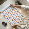 Personalised Wrapping Paper Kids Birthday Safari Animals White Custom Gift Wrap
