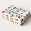 Personalised Wrapping Paper Kids Birthday Safari Animals White Custom Gift Wrap