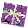 Personalised Wrapping Paper Kids Birthday Stars Purple Fortnite Custom Gift Wrap