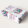 Personalised Wrapping Paper Kids Birthday White Butterflies Custom Gift Wrap