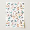 Personalised Wrapping Paper Kids Birthday White Woodland Animal Custom Gift Wrap