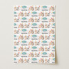 Personalised Wrapping Paper Kids Birthday Woodland Animal White Custom Gift Wrap