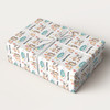 Personalised Wrapping Paper Kids Birthday Woodland Animal White Custom Gift Wrap
