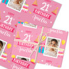 Personalised Wrapping Paper 21st Birthday Pink Girls Photo Custom Gift Wrap