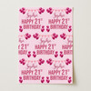 Personalised Wrapping Paper 21st Birthday Pink Girls Custom Gift Wrap