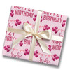 Personalised Wrapping Paper 21st Birthday Pink Girls Custom Gift Wrap