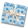 Personalised Wrapping Paper 25th Birthday Blue For Him Custom Gift Wrap