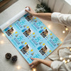 Personalised Wrapping Paper 25th Birthday Photo Blue For Him Custom Gift Wrap