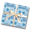 Personalised Wrapping Paper 30th Birthday Blue For Him Custom Gift Wrap