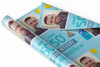 Personalised Wrapping Paper 50th Birthday Photo Blue For Him Custom Gift Wrap