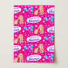 Personalised Wrapping Paper Kids Birthday Barbie Pink Girls Custom Gift Wrap