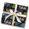 Personalised Wrapping Paper Kids Birthday Black Batman Boys Custom Gift Wrap