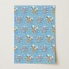 Personalised Wrapping Paper Kids Birthday Blue Boys Teddy Bear Custom Gift Wrap
