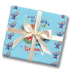 Personalised Wrapping Paper Kids Birthday Blue Lilo & Stitch Custom Gift Wrap