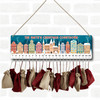 Personalised Christmas Advent Calendar Family Landscape DIY Xmas Countdown Sign