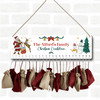 Personalised Christmas Advent Calendar Family Santa Xmas Countdown Sign
