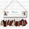 Personalised Christmas Advent Calendar Kids Boy Snowman Tree Xmas Countdown Sign