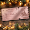 Blue Mirror Acrylic Ticket Spa Weekend Christmas Personalised Any Text Voucher