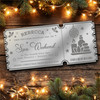 Blue Mirror Acrylic Ticket Spa Weekend Christmas Personalised Any Text Voucher